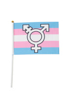 手持ちトランスジェンダーシンボルフラッグ　Transgender Symbol Flag