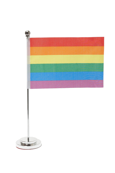 レインボーフラッグ（スタンド付き）　Rainbow Flag：Stand included