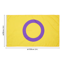 （特大） インターセックスフラッグ　プライドフラッグ　Intersex Flag