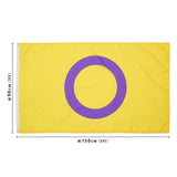 （特大） インターセックスフラッグ　プライドフラッグ　Intersex Flag