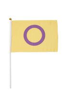手持ちインターセックスフラッグ　Intersex Flag