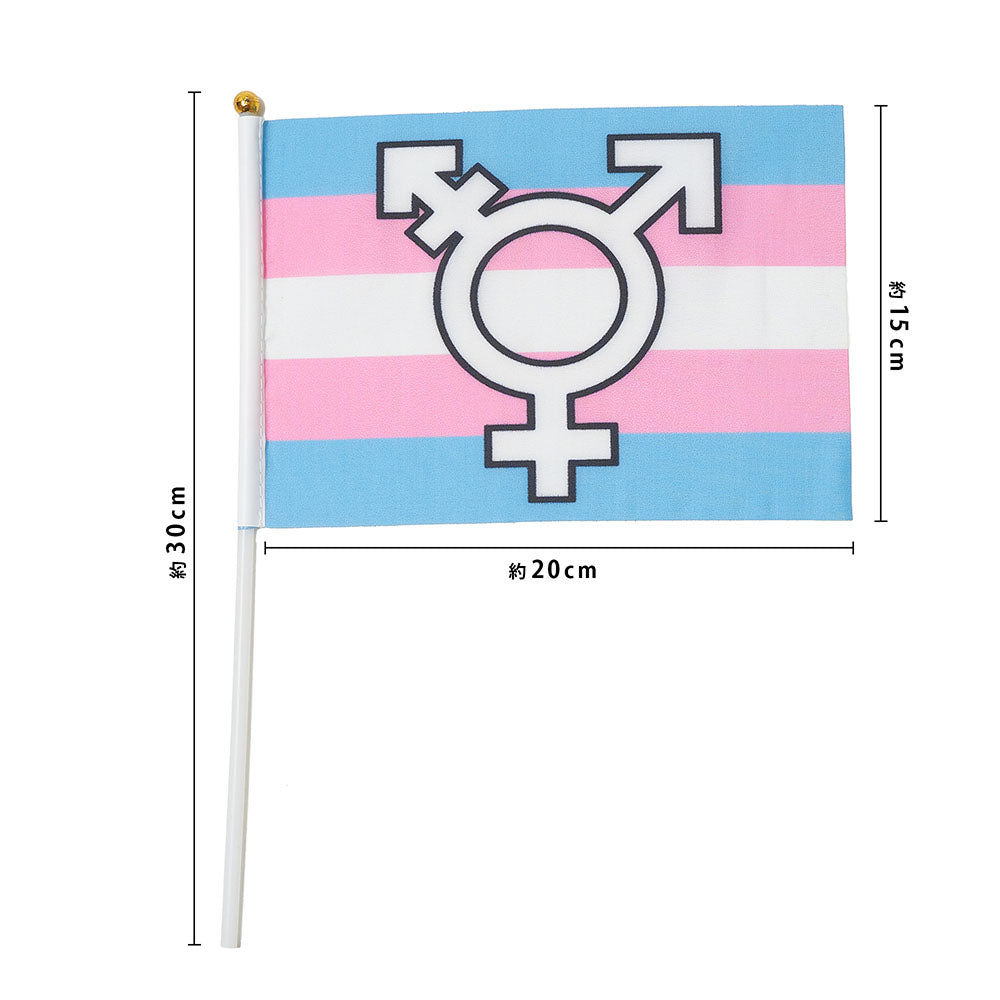 Set of Ten Handheld Transgender Symbol Flags【Sale: 6 % off】