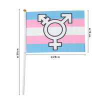 手持ちトランスジェンダーシンボルフラッグ　Transgender Symbol Flag