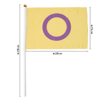 手持ちインターセックスフラッグ　Intersex Flag