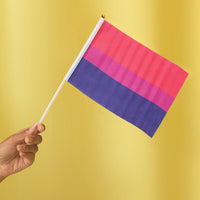 手持ちバイセクシュアルフラッグ　Bisexual Flag