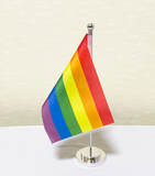 レインボーフラッグ（スタンド付き）　Rainbow Flag：Stand included